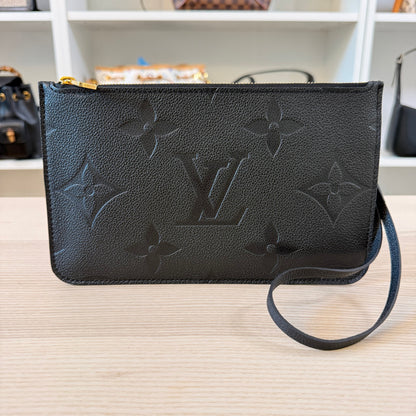Louis Vuitton Empreinte Monogram Neverfull Pochette Black