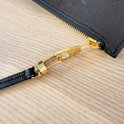 Louis Vuitton Empreinte Monogram Neverfull Pochette Black