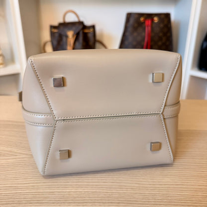 Saint Laurent YSL Le 37 Small Bucket Bag Beige w/ Silver