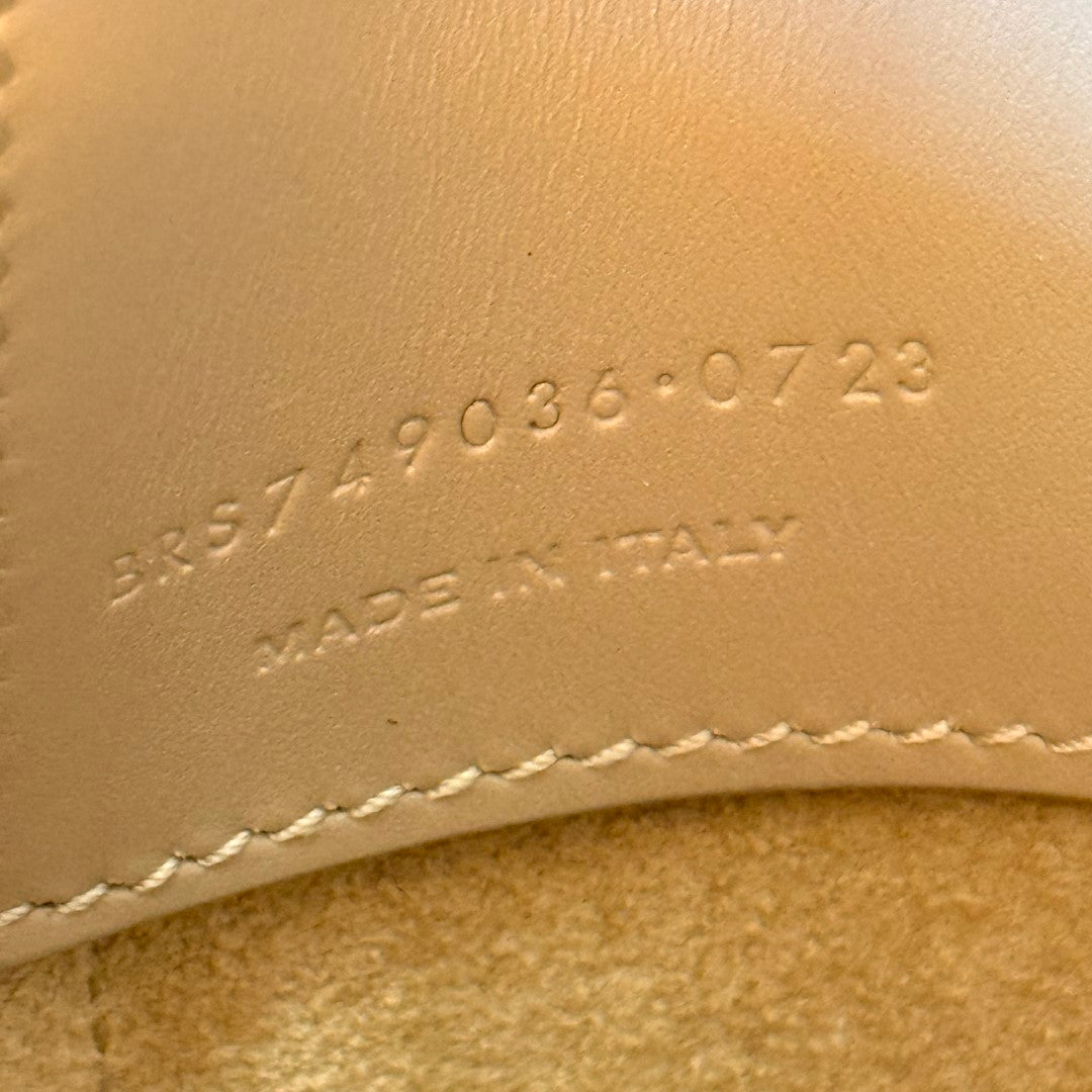 Saint Laurent YSL Le 37 Small Bucket Bag Beige w/ Silver