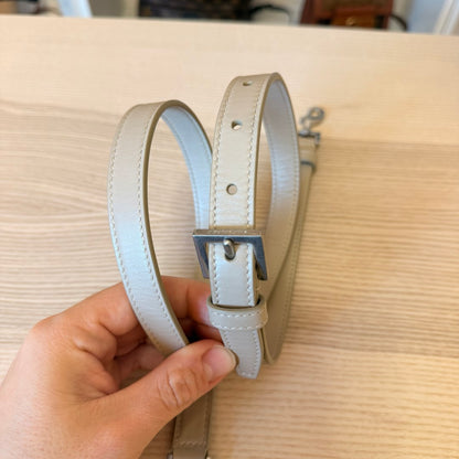 Saint Laurent YSL Le 37 Small Bucket Bag Beige w/ Silver