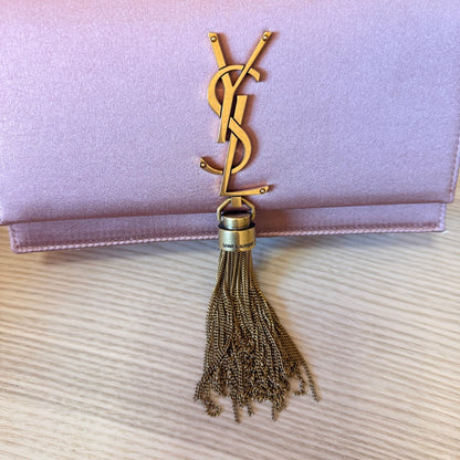 Saint Laurent YSL Satin Kate Tassel Wallet on Chain Bag