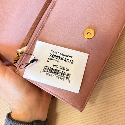 Saint Laurent YSL Satin Kate Tassel Wallet on Chain Bag