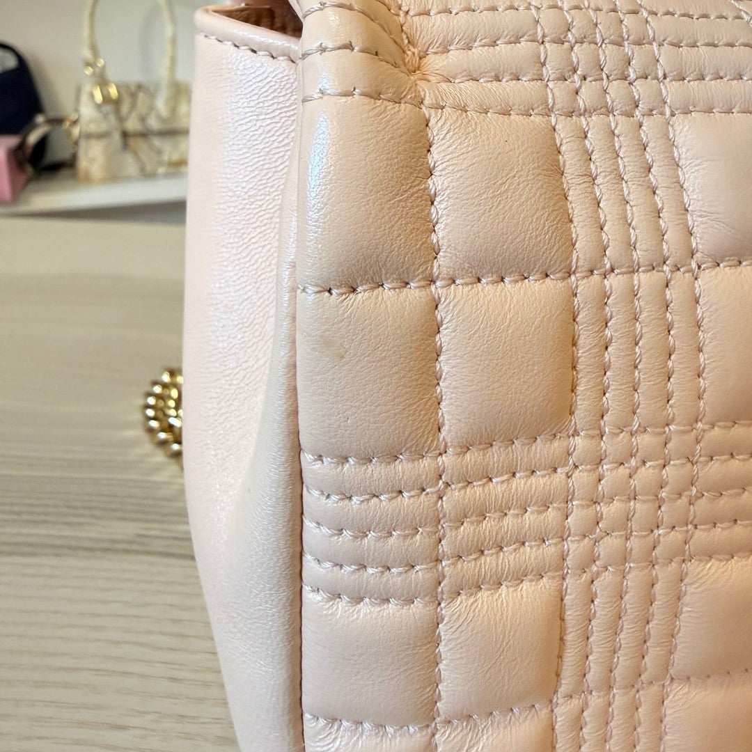 Burberry Lambskin Quilted Small Lola Bag Pink