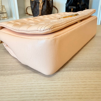 Burberry Lambskin Quilted Small Lola Bag Pink