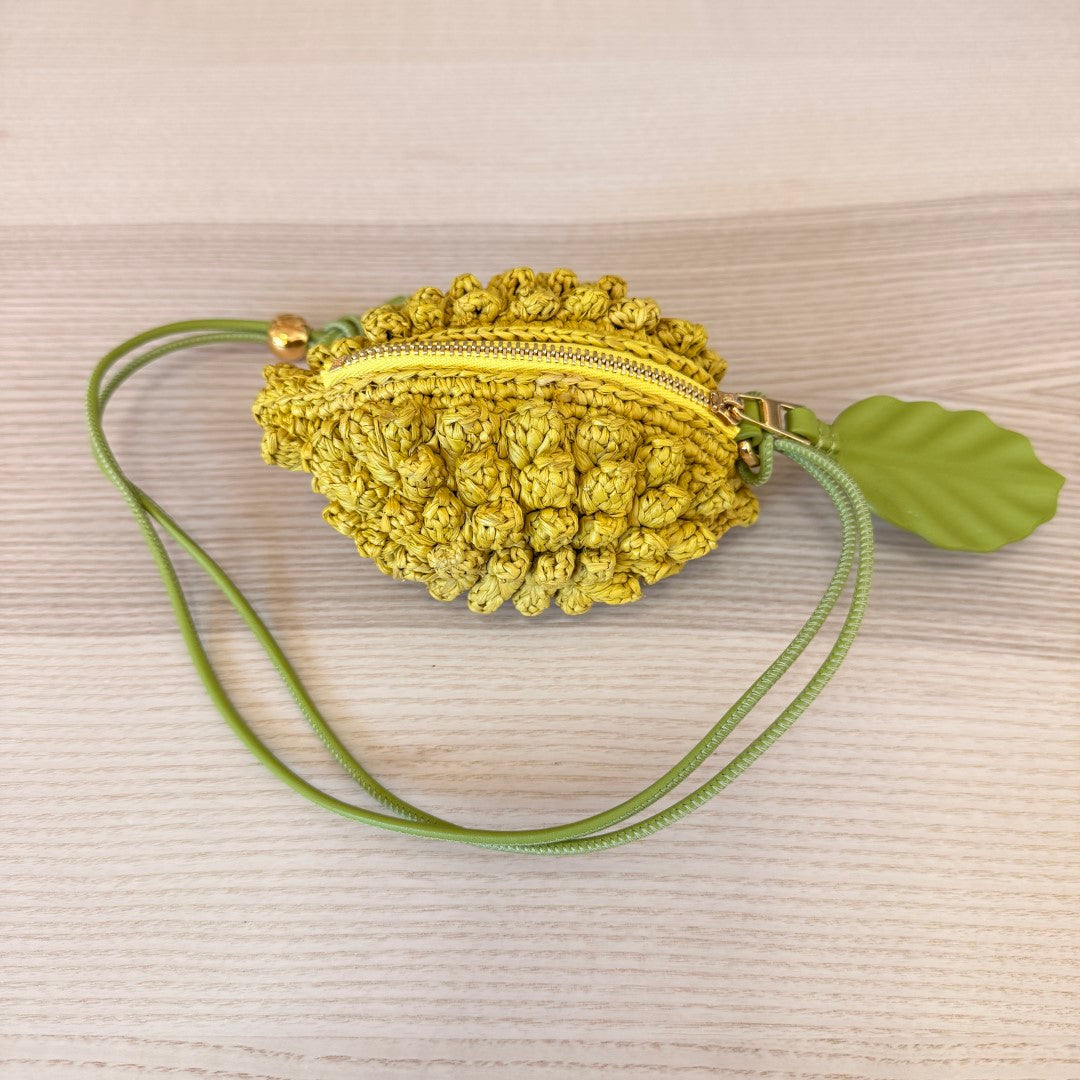 Loewe x Paula’s Ibiza 4FA Lemon Raffia Coin Case