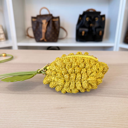 Loewe x Paula’s Ibiza 4FA Lemon Raffia Coin Case