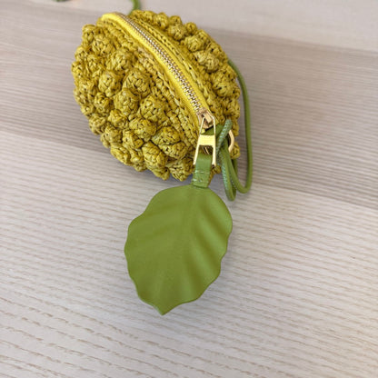 Loewe x Paula’s Ibiza 4FA Lemon Raffia Coin Case