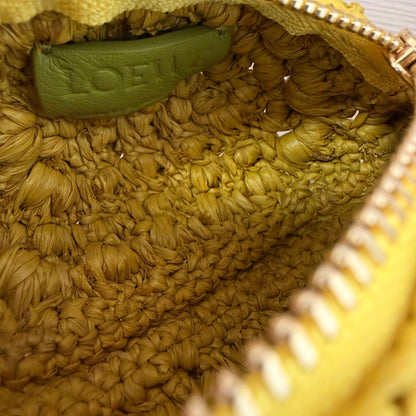 Loewe x Paula’s Ibiza 4FA Lemon Raffia Coin Case
