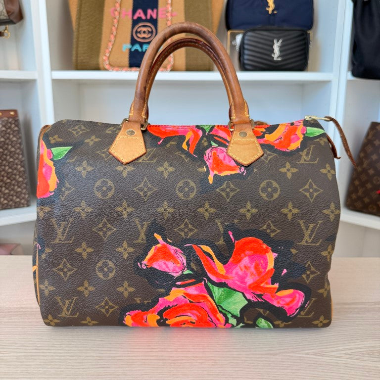 Louis Vuitton Limited Edition Speedy 30 Monogram Roses Stephen Sprouse Collector's Item