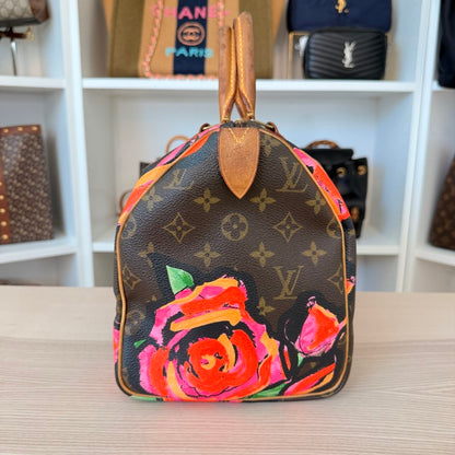 Louis Vuitton Limited Edition Speedy 30 Monogram Roses Stephen Sprouse Collector's Item