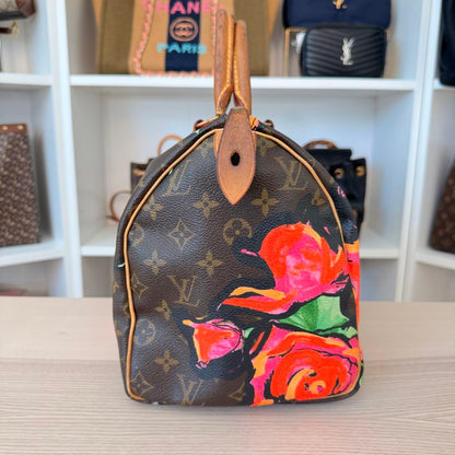 Louis Vuitton Limited Edition Speedy 30 Monogram Roses Stephen Sprouse Collector's Item