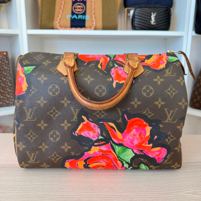 Louis Vuitton Limited Edition Speedy 30 Monogram Roses Stephen Sprouse Collector's Item