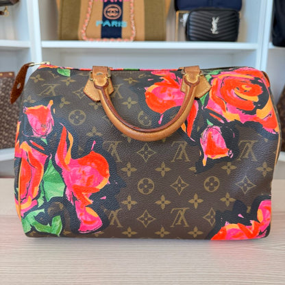 Louis Vuitton Limited Edition Speedy 30 Monogram Roses Stephen Sprouse Collector's Item
