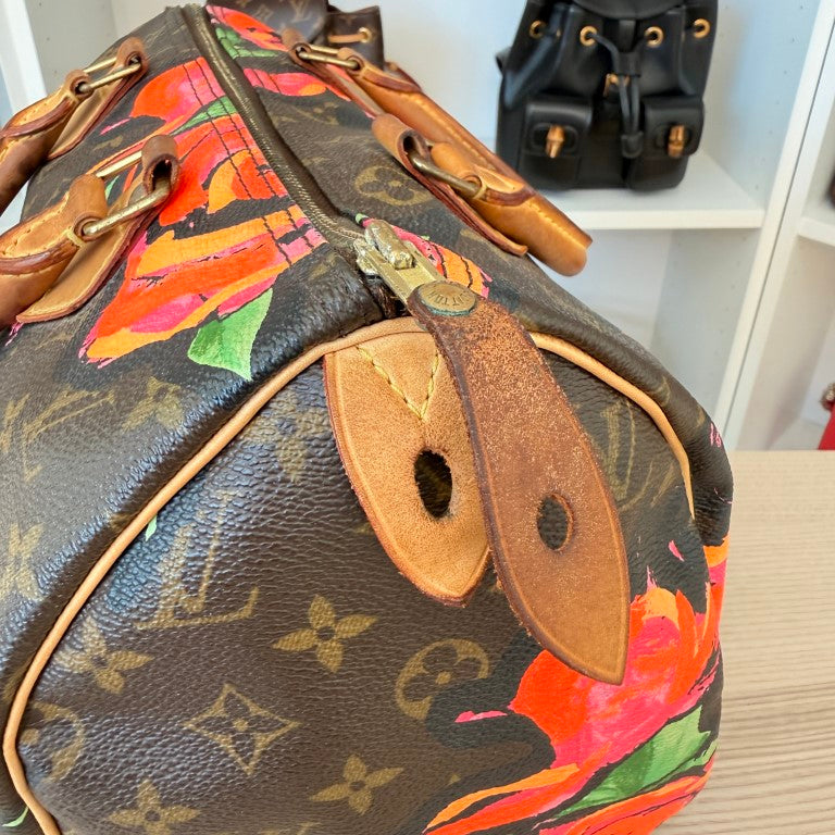 Louis Vuitton Limited Edition Speedy 30 Monogram Roses Stephen Sprouse Collector's Item