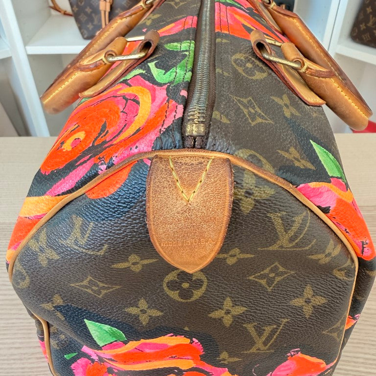 Louis Vuitton Limited Edition Speedy 30 Monogram Roses Stephen Sprouse Collector's Item