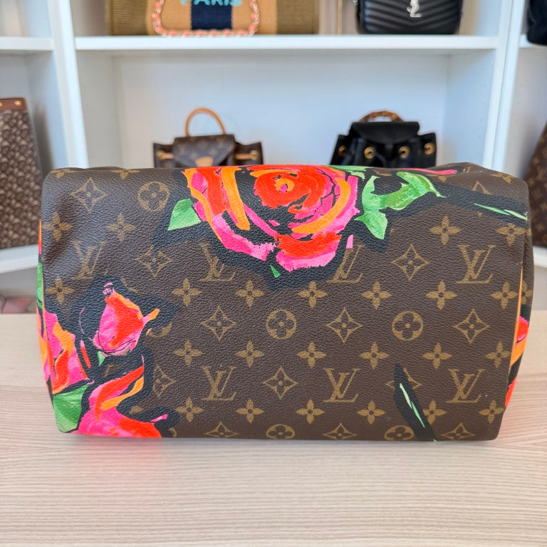 Louis Vuitton Limited Edition Speedy 30 Monogram Roses Stephen Sprouse Collector's Item