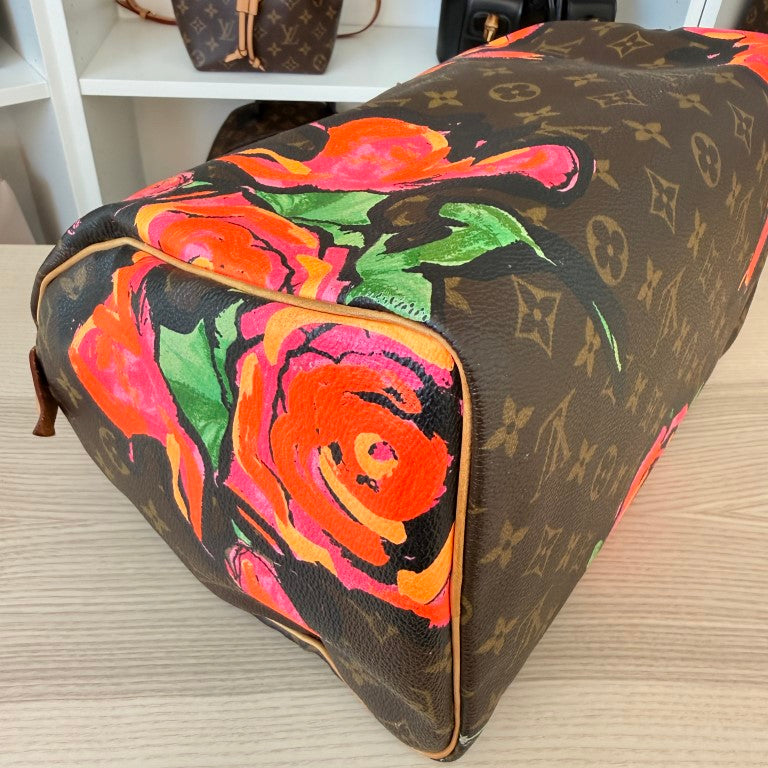 Louis Vuitton Limited Edition Speedy 30 Monogram Roses Stephen Sprouse Collector's Item