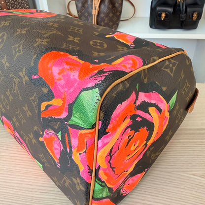 Louis Vuitton Limited Edition Speedy 30 Monogram Roses Stephen Sprouse Collector's Item