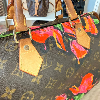 Louis Vuitton Limited Edition Speedy 30 Monogram Roses Stephen Sprouse Collector's Item