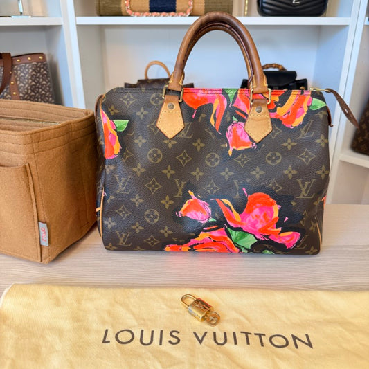 Louis Vuitton Limited Edition Speedy 30 Monogram Roses Stephen Sprouse Collector's Item