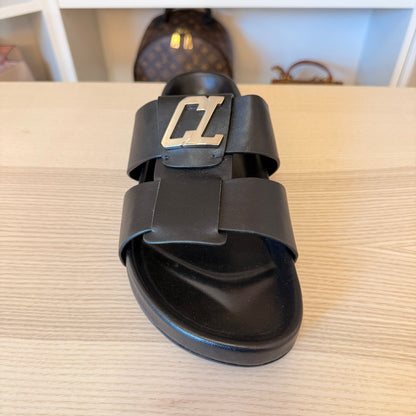 Christian Louboutin Dhabubizz Logo Plaque Sandals Size 42