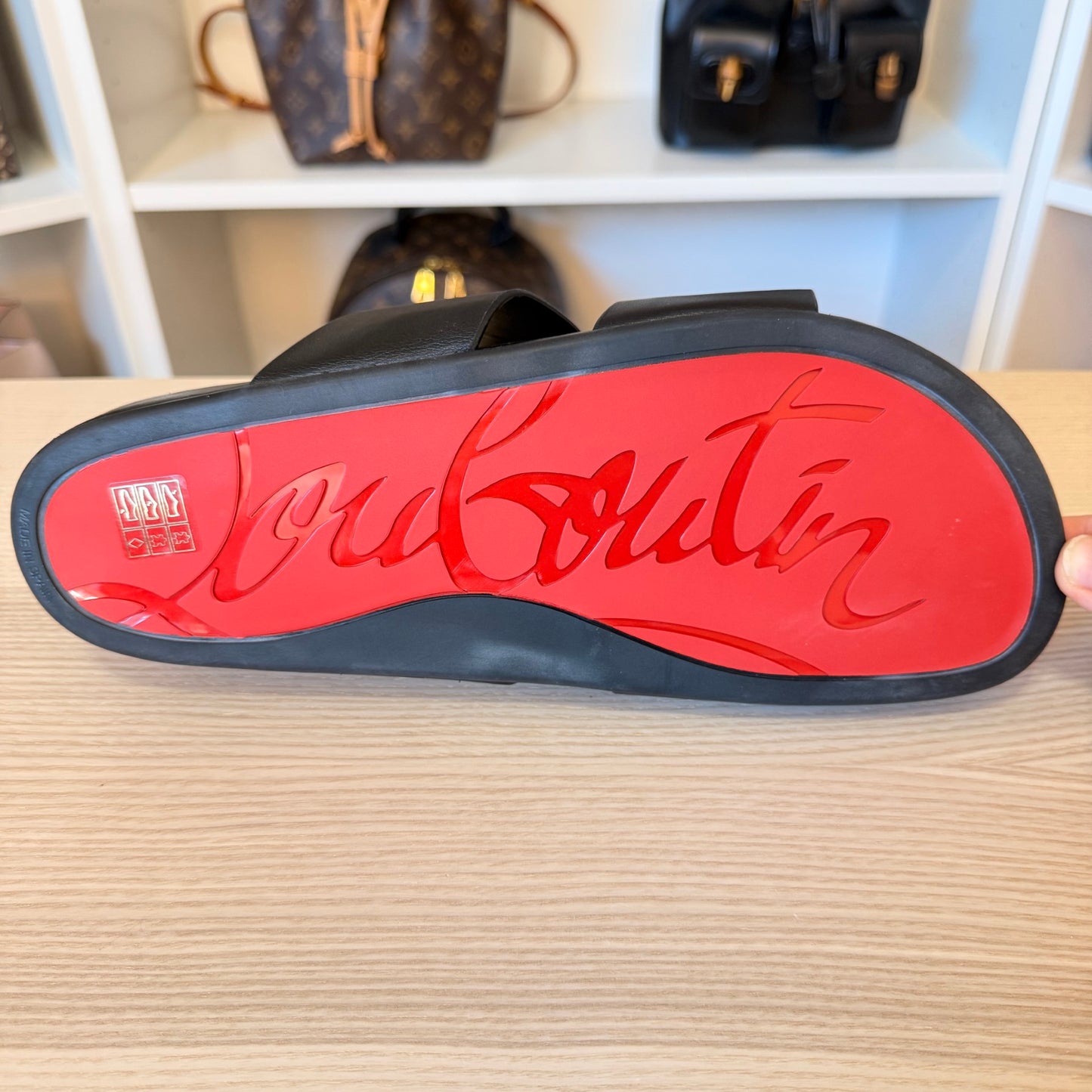 Christian Louboutin Dhabubizz Logo Plaque Sandals Size 42