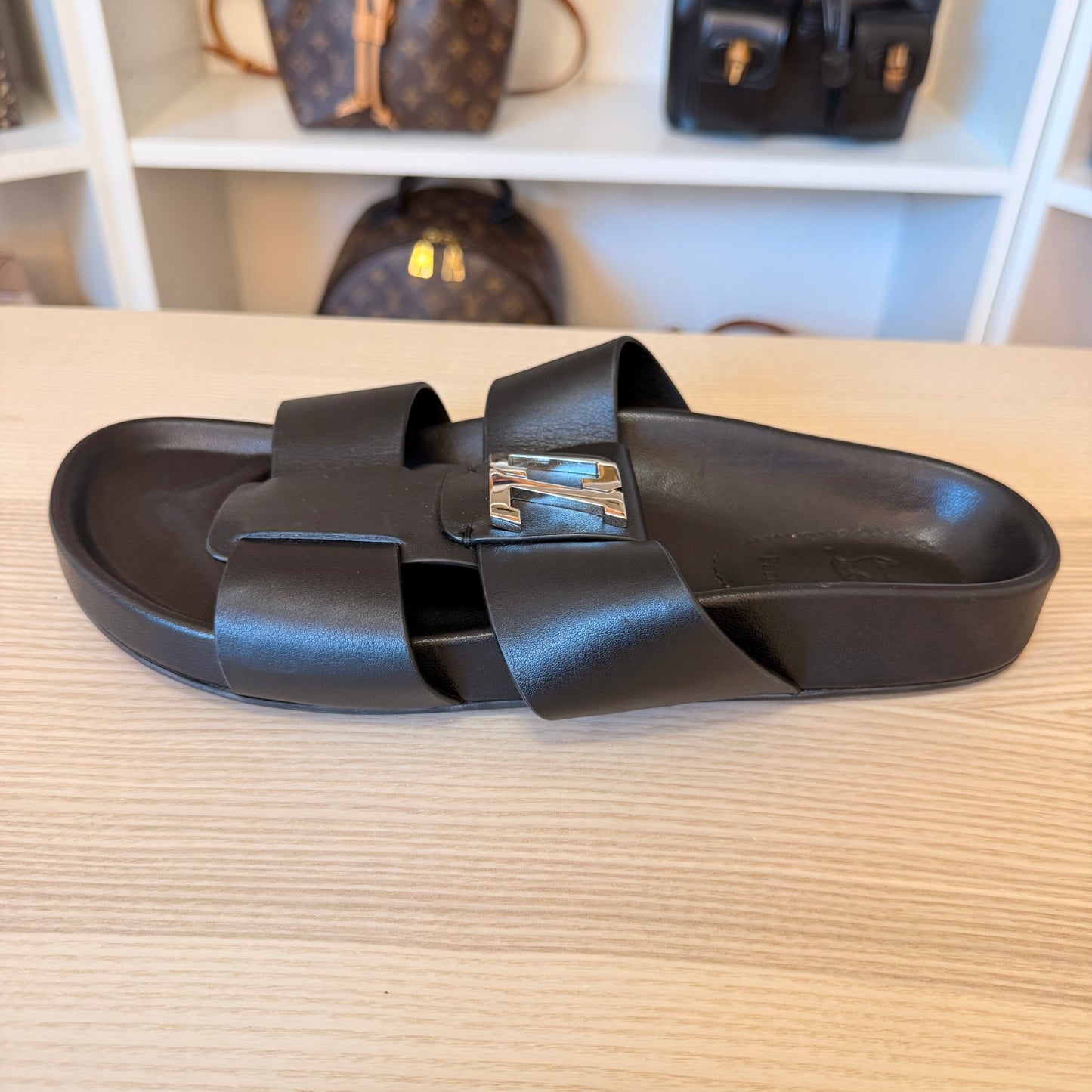 Christian Louboutin Dhabubizz Logo Plaque Sandals Size 42