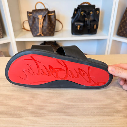 Christian Louboutin Dhabubizz Logo Plaque Sandals Size 42