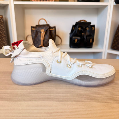 Christian Louboutin Arpoador White Leather Drawstring Low Top Sneakers 42.5