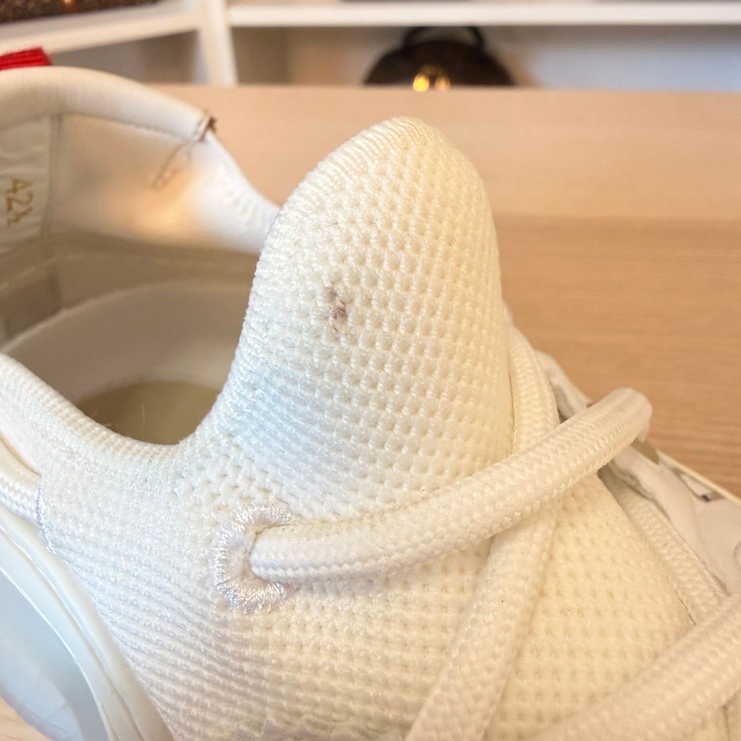 Christian Louboutin Arpoador White Leather Drawstring Low Top Sneakers 42.5