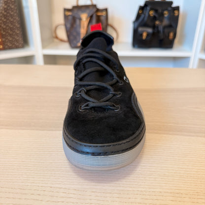 Christian Louboutin Arpoador Black Leather Drawstring Low Top Sneakers Size 42.5/ Size 9