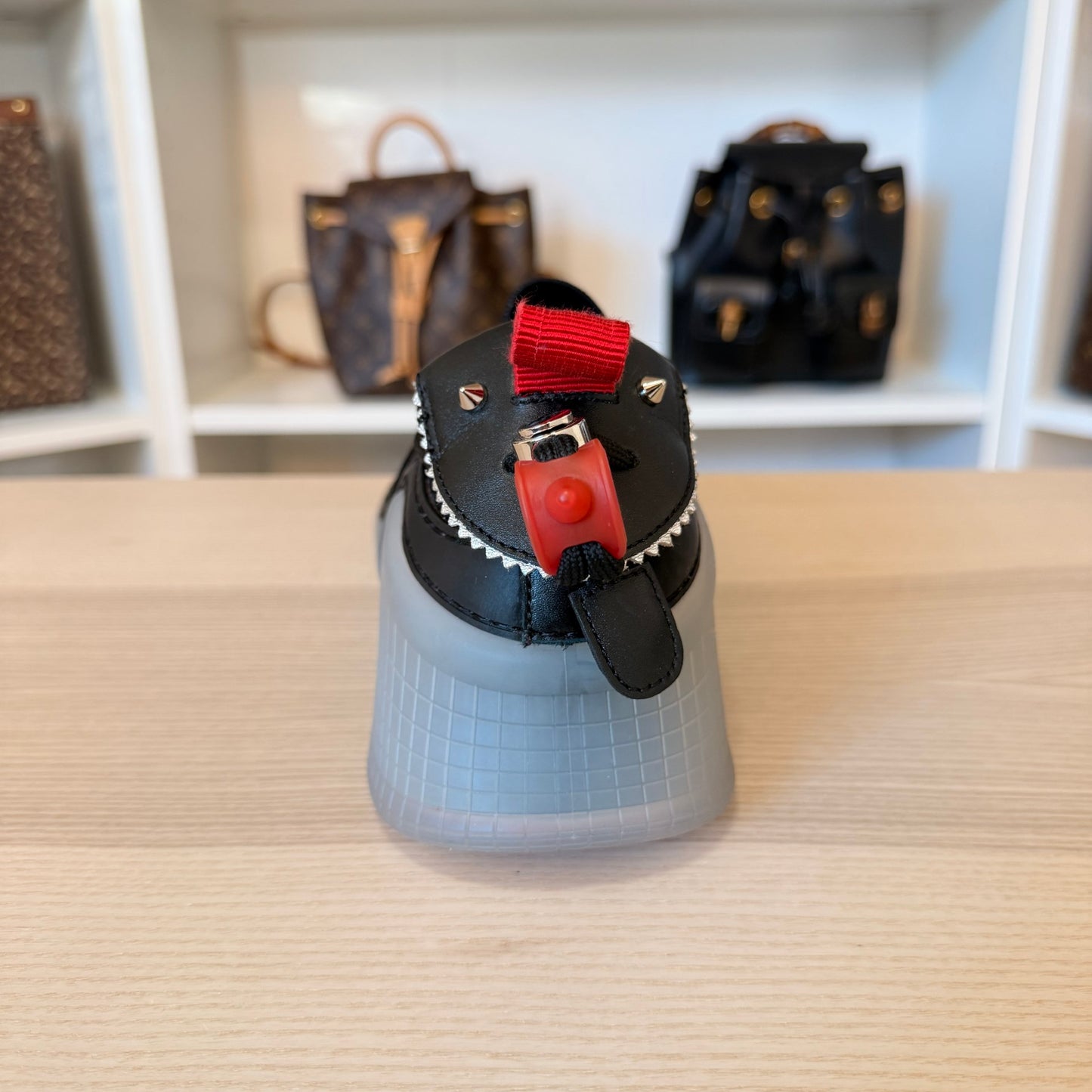 Christian Louboutin Arpoador Black Leather Drawstring Low Top Sneakers Size 42.5/ Size 9