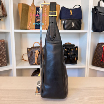 Saint Laurent YSL Padded Lambskin Small Le 5 A 7 Supple Hobo Black