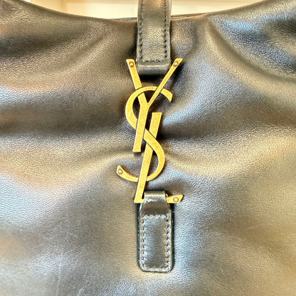 Saint Laurent YSL Padded Lambskin Small Le 5 A 7 Supple Hobo Black