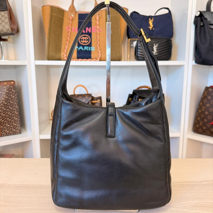 Saint Laurent YSL Padded Lambskin Small Le 5 A 7 Supple Hobo Black