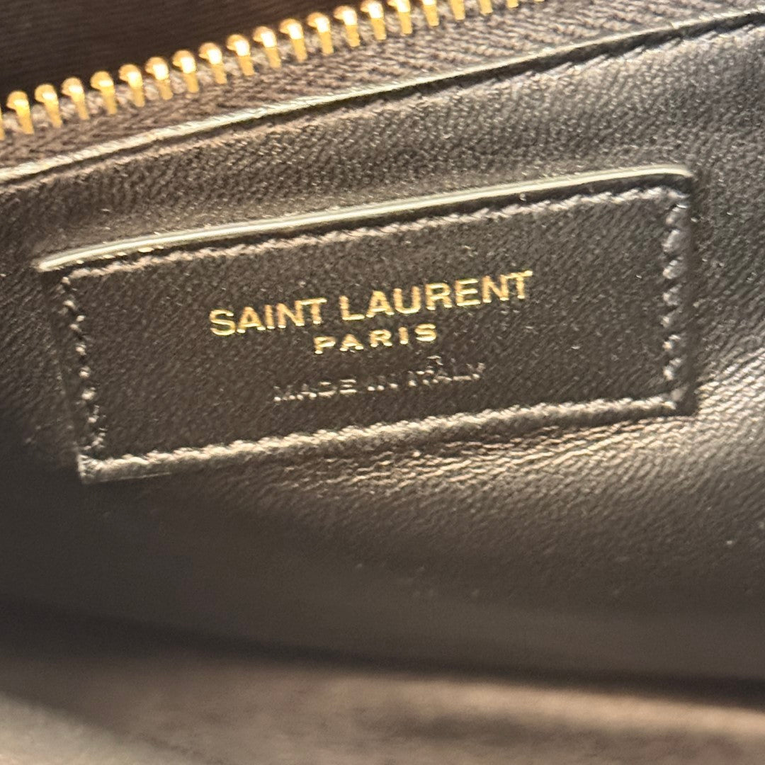 Saint Laurent YSL Padded Lambskin Small Le 5 A 7 Supple Hobo Black