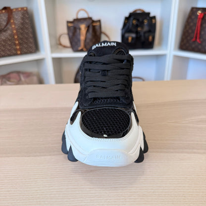 Balmain B-East Sneakers Size 9 US / 42 EU Black/White