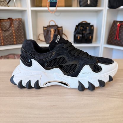 Balmain B-East Sneakers Size 9 US / 42 EU Black/White