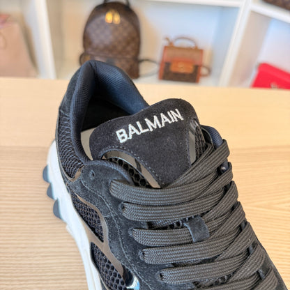 Balmain B-East Sneakers Size 9 US / 42 EU Black/White