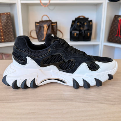 Balmain B-East Sneakers Size 9 US / 42 EU Black/White