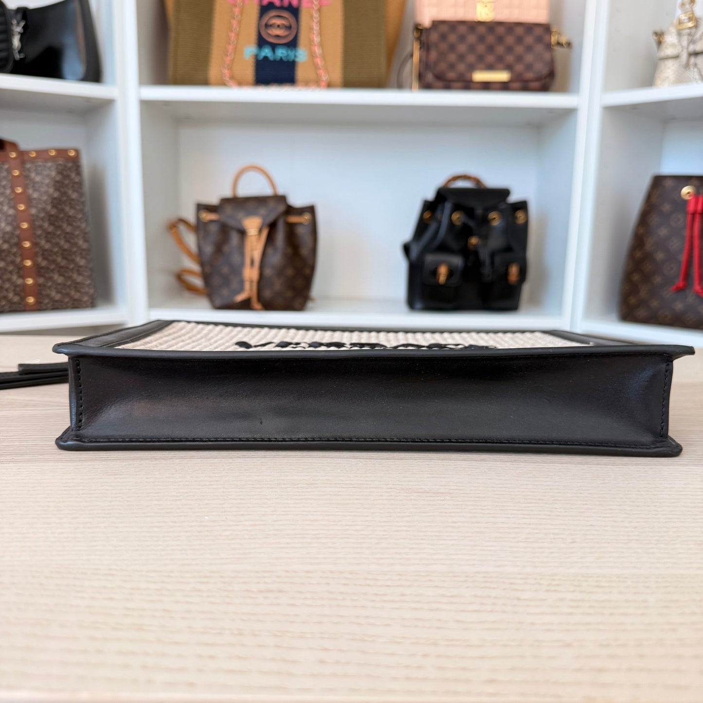 Versace Raffia Pouch Clutch/Wristlet/Crossbody Bag