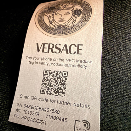 Versace Raffia Pouch Clutch/Wristlet/Crossbody Bag