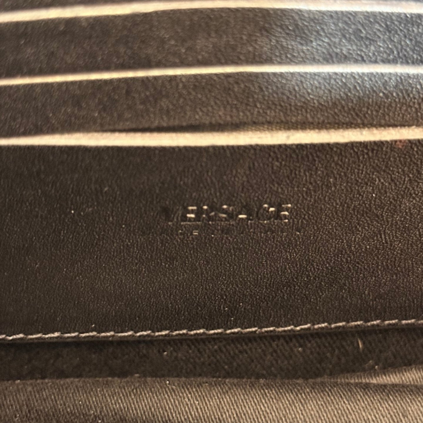 Versace Raffia Pouch Clutch/Wristlet/Crossbody Bag