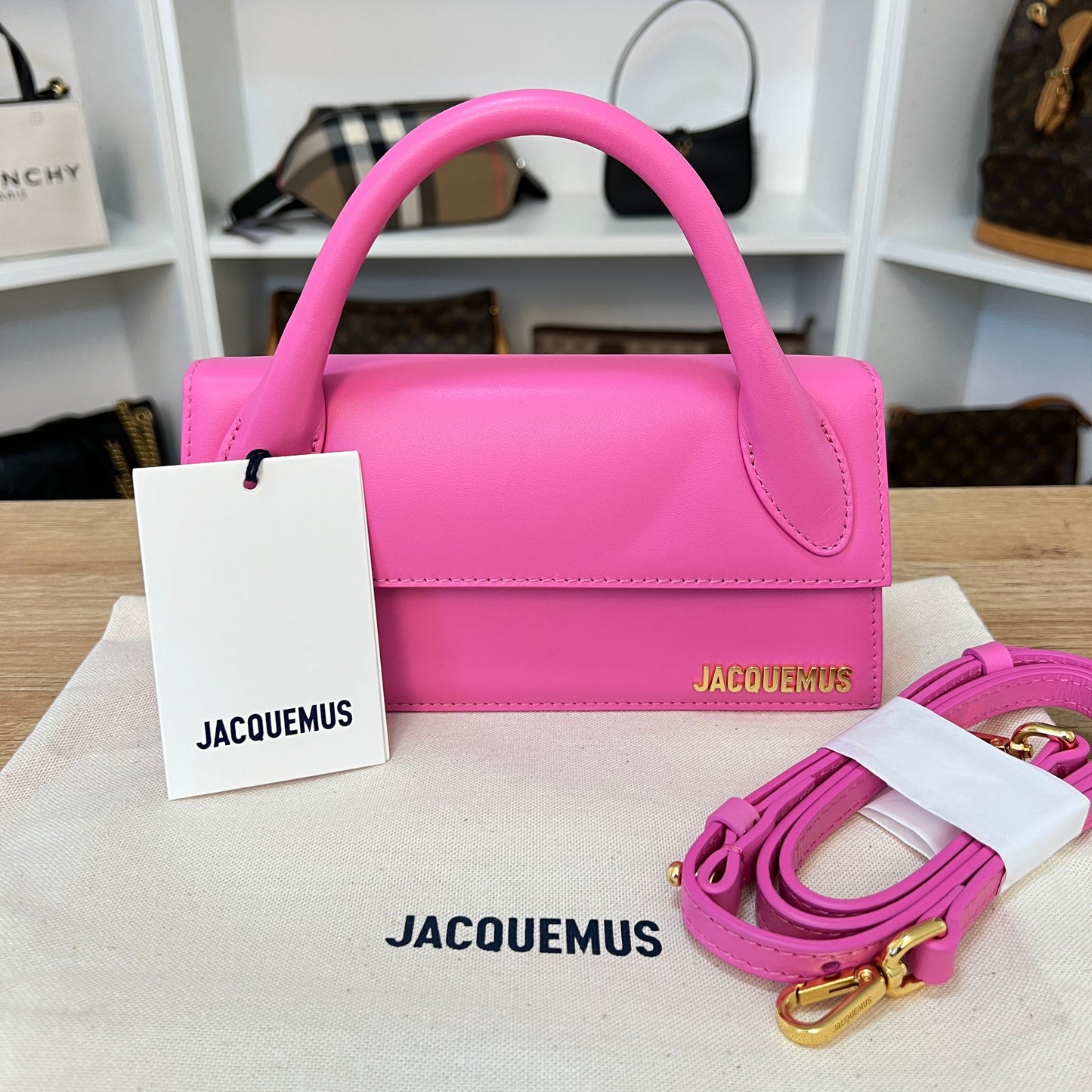 Jacquemus Le Chiquito Long Neon Pink – LVR - Main Image