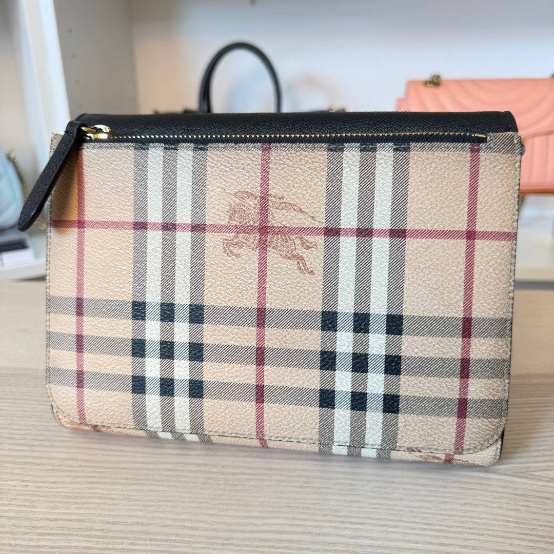 Burberry Haymarket Check Small Loxley Crossbody Black