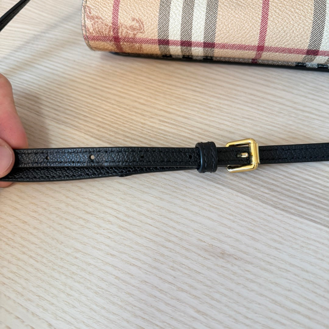 Burberry Haymarket Check Small Loxley Crossbody Black