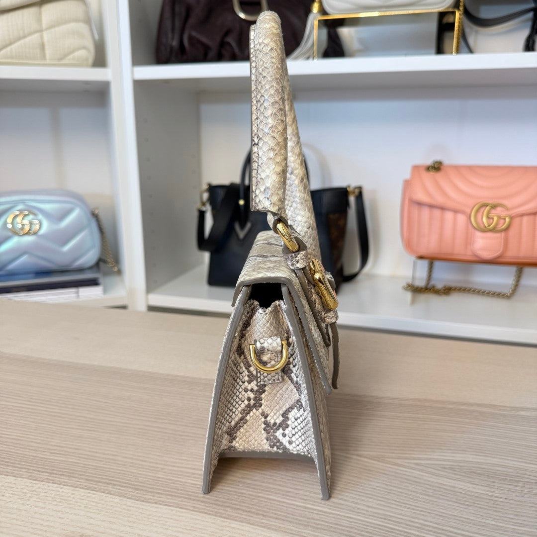 Jacquemus Goatskin Python Embossed Le Chiquito Moyen Beige