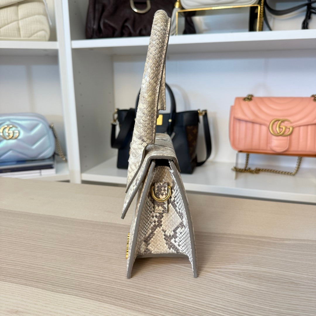 Jacquemus Goatskin Python Embossed Le Chiquito Moyen Beige