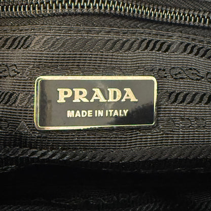 Prada Tessuto Nylon Vela Raso Bear Hobo Black